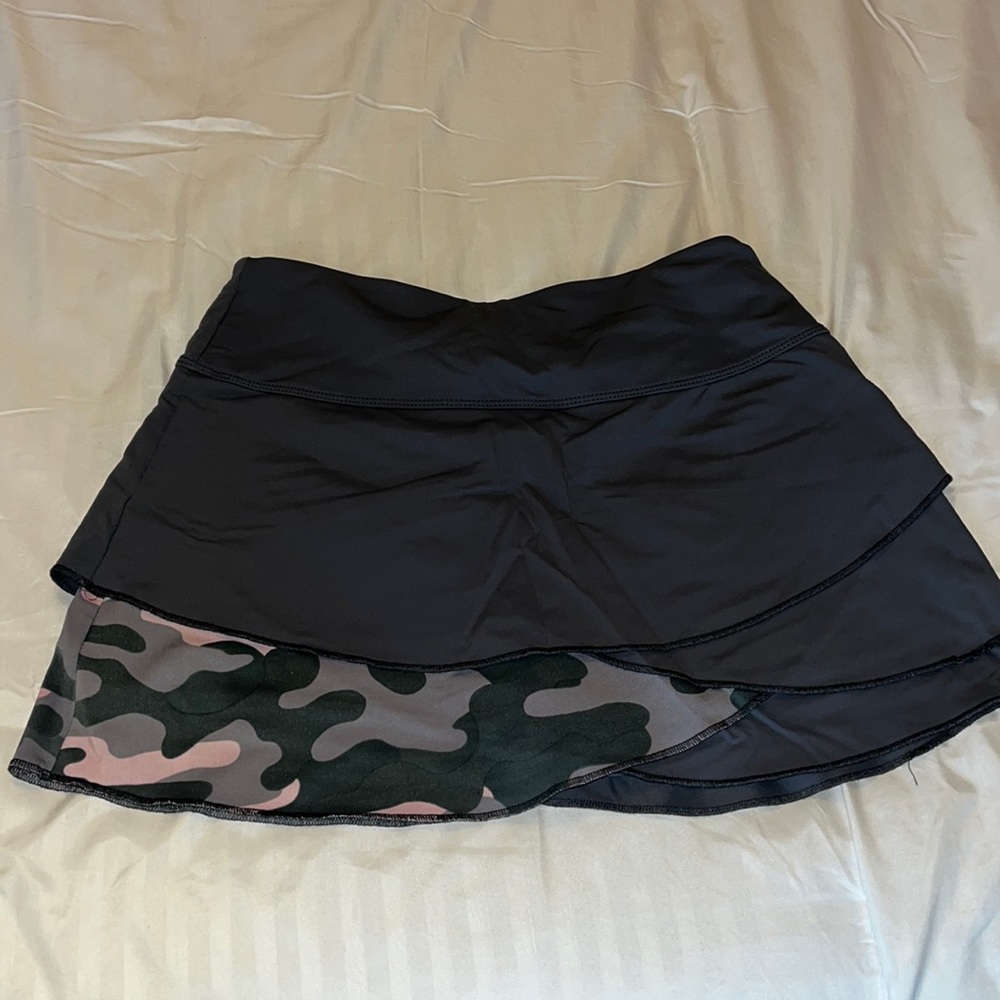 Prink/grey Camo tennis skirt.